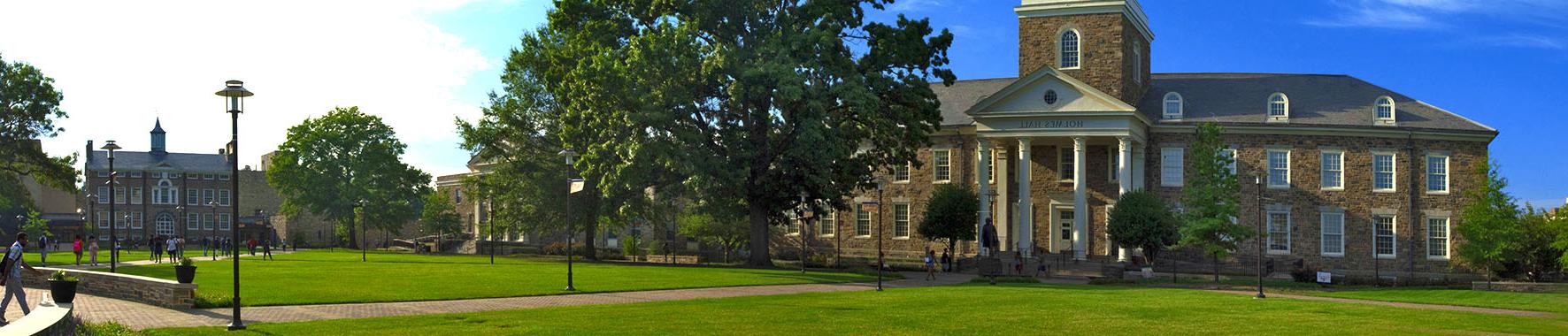 Holmes Hall on the quad